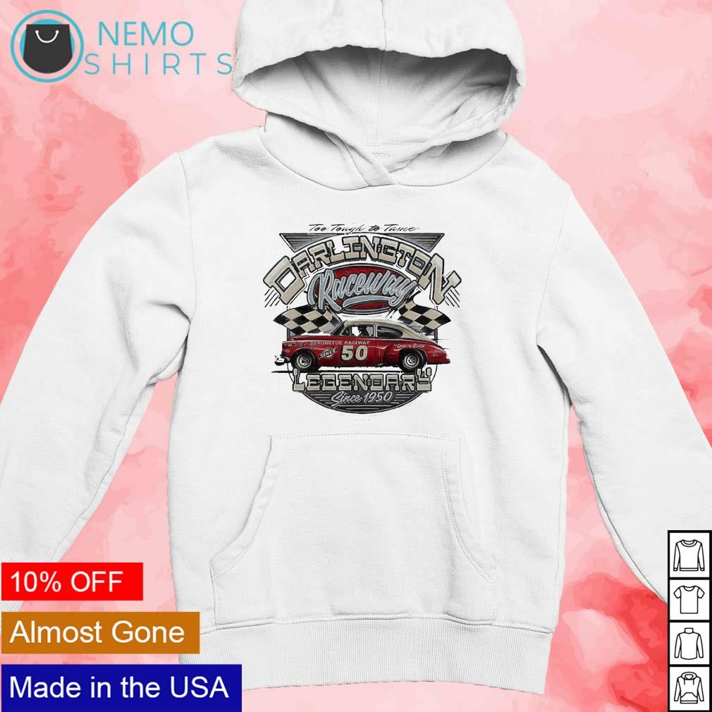 Darlington raceway legendary retro car since 1950 - Adult & Kids T-Shirts, Sweatshirts & Hoodies apparel design preview 2