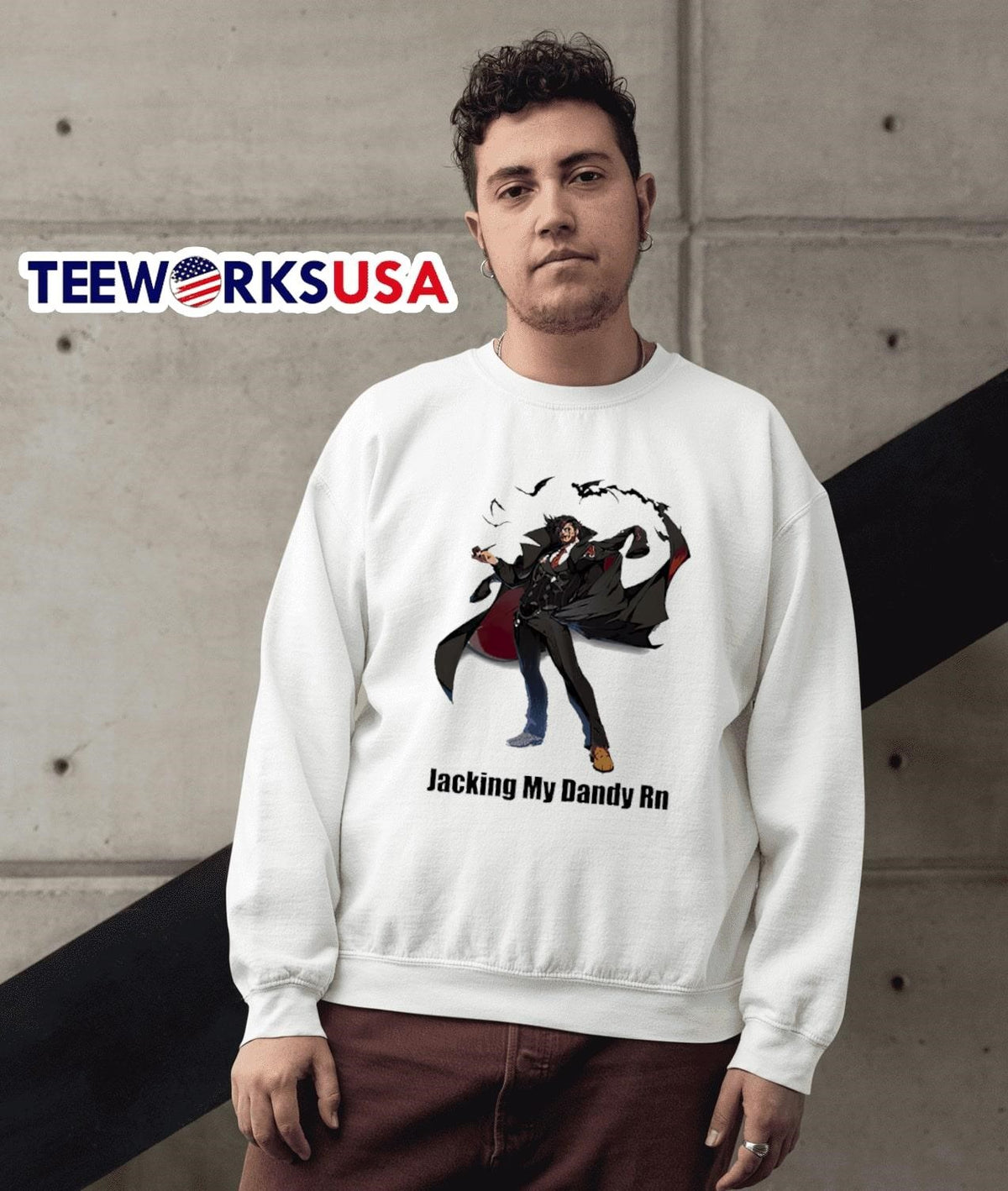 Guilty Gear jacking my dandy rn cartoon - Adult & Kids T-Shirts, Sweatshirts & Hoodies apparel design preview 3