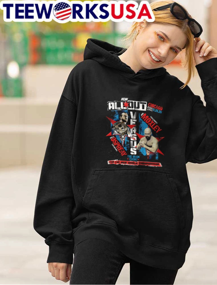 AEW Jon Moxley Will Ospreay The Main Event two - Adult & Kids T-Shirts, Sweatshirts & Hoodies apparel design preview 4