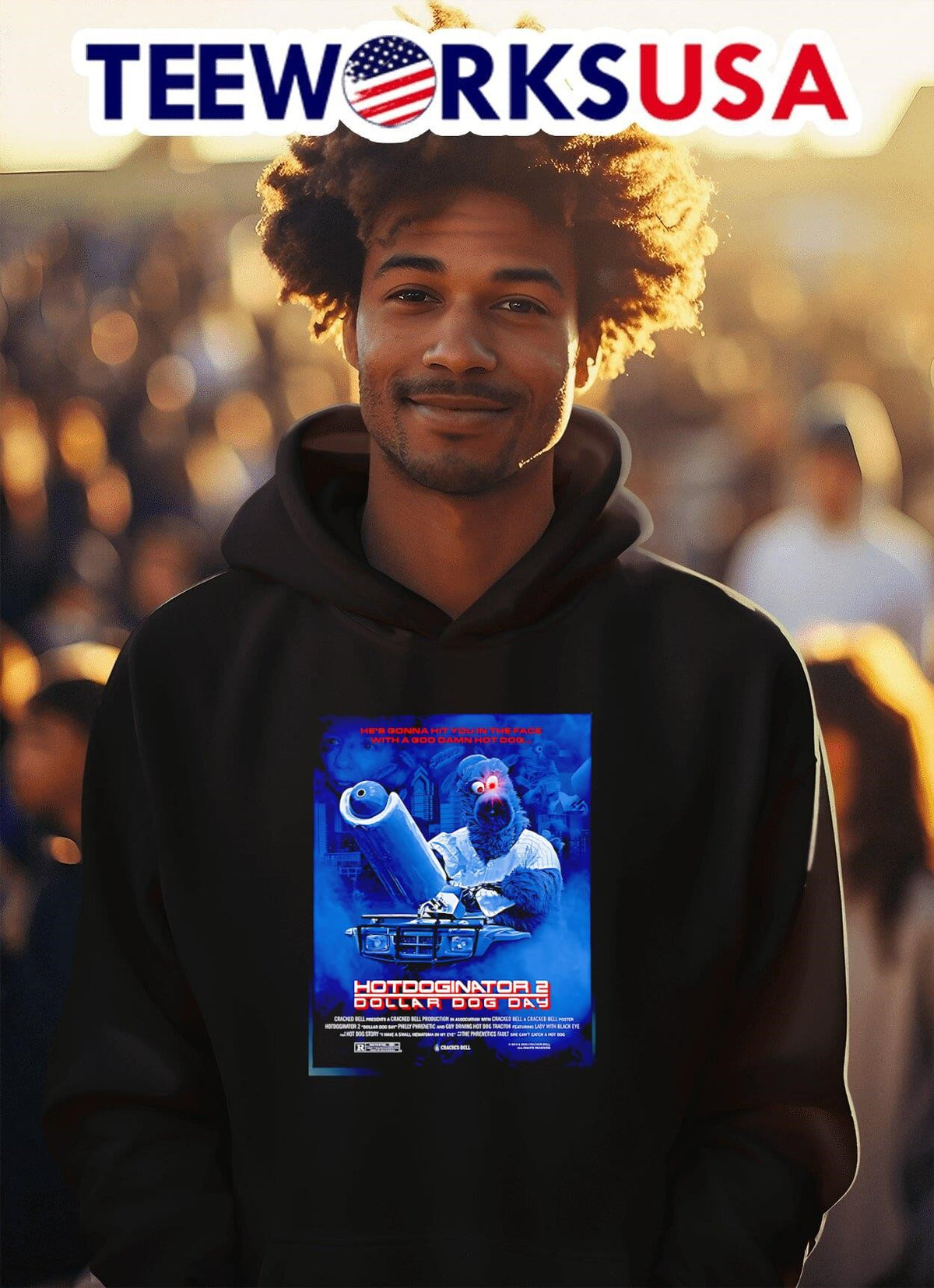 Hotdoginator 2 Dollar Dog Day poster - Adult & Kids T-Shirts, Sweatshirts & Hoodies apparel design preview 2