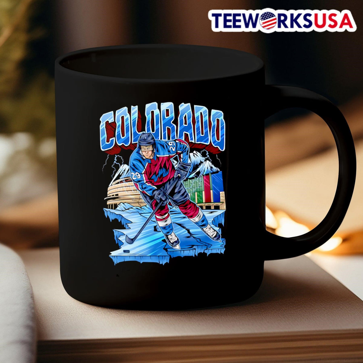 Colorado Hockey Graphic - Adult & Kids T-Shirts, Sweatshirts & Hoodies apparel design preview 3