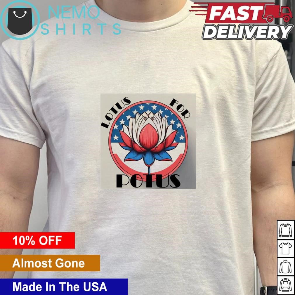 Lotus for potus Kamala Harris - Adult & Kids T-Shirts, Sweatshirts & Hoodies apparel design preview 5