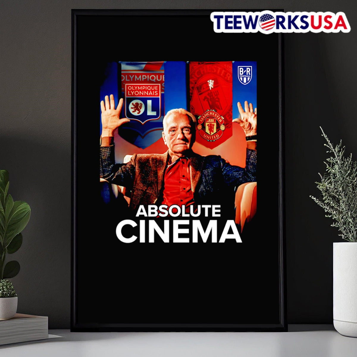 Absolute cinema Lyon and Manchester United - Adult & Kids T-Shirts, Sweatshirts & Hoodies apparel design preview 5