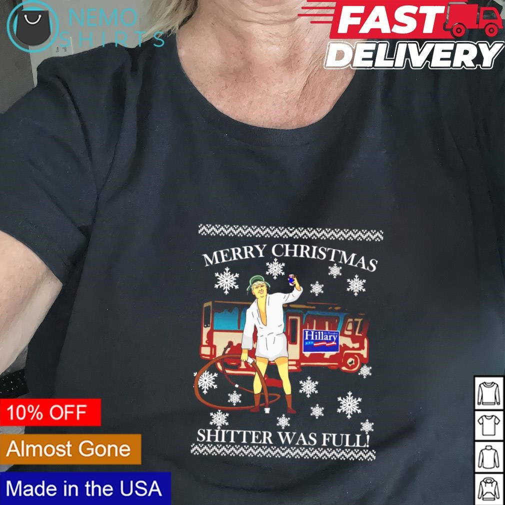 Donald Trump Cousin Eddie Merry Christmas shitter was - Adult & Kids T-Shirts, Sweatshirts & Hoodies apparel design preview 2