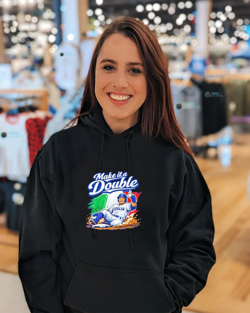 Make it double Italy baseball Vinnie Pasquantino - Adult & Kids T-Shirts, Sweatshirts & Hoodies apparel design preview 3