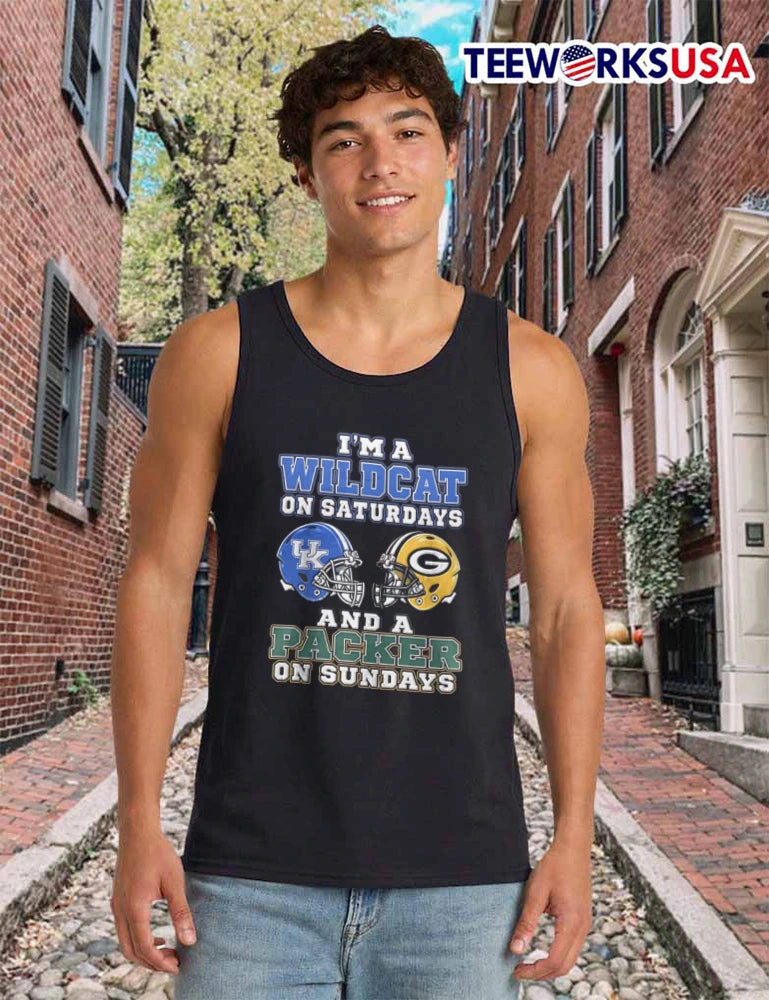 I Am A Wildcat On Saturdays And Packer Sundays - Adult & Kids T-Shirts, Sweatshirts & Hoodies apparel design preview 6