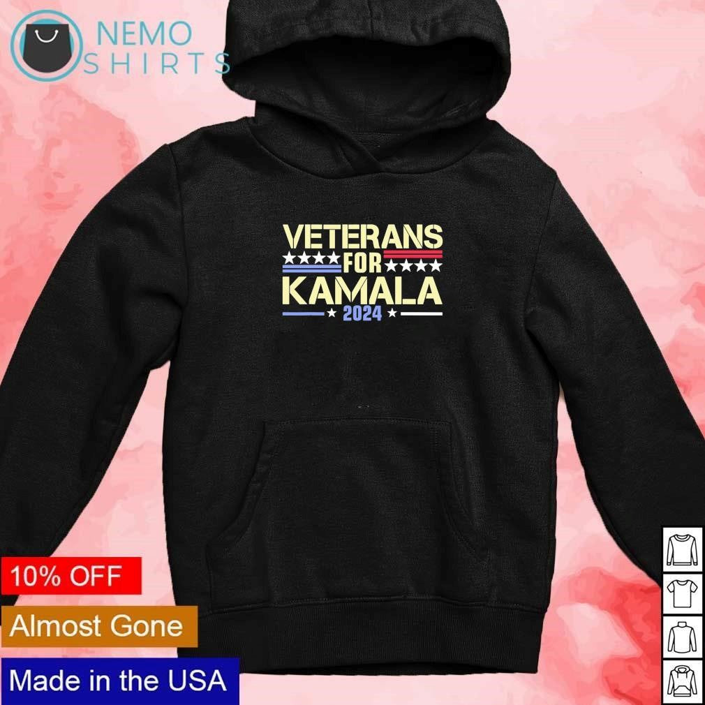 Veterans for Kamala 2024 election USA military - Adult & Kids T-Shirts, Sweatshirts & Hoodies apparel design preview 2