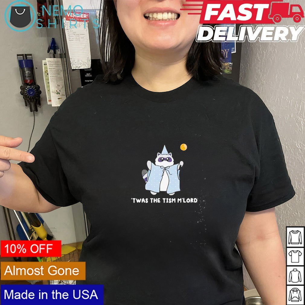 'Twas the tism M'Lord raccoon - Adult & Kids T-Shirts, Sweatshirts & Hoodies apparel design preview 3