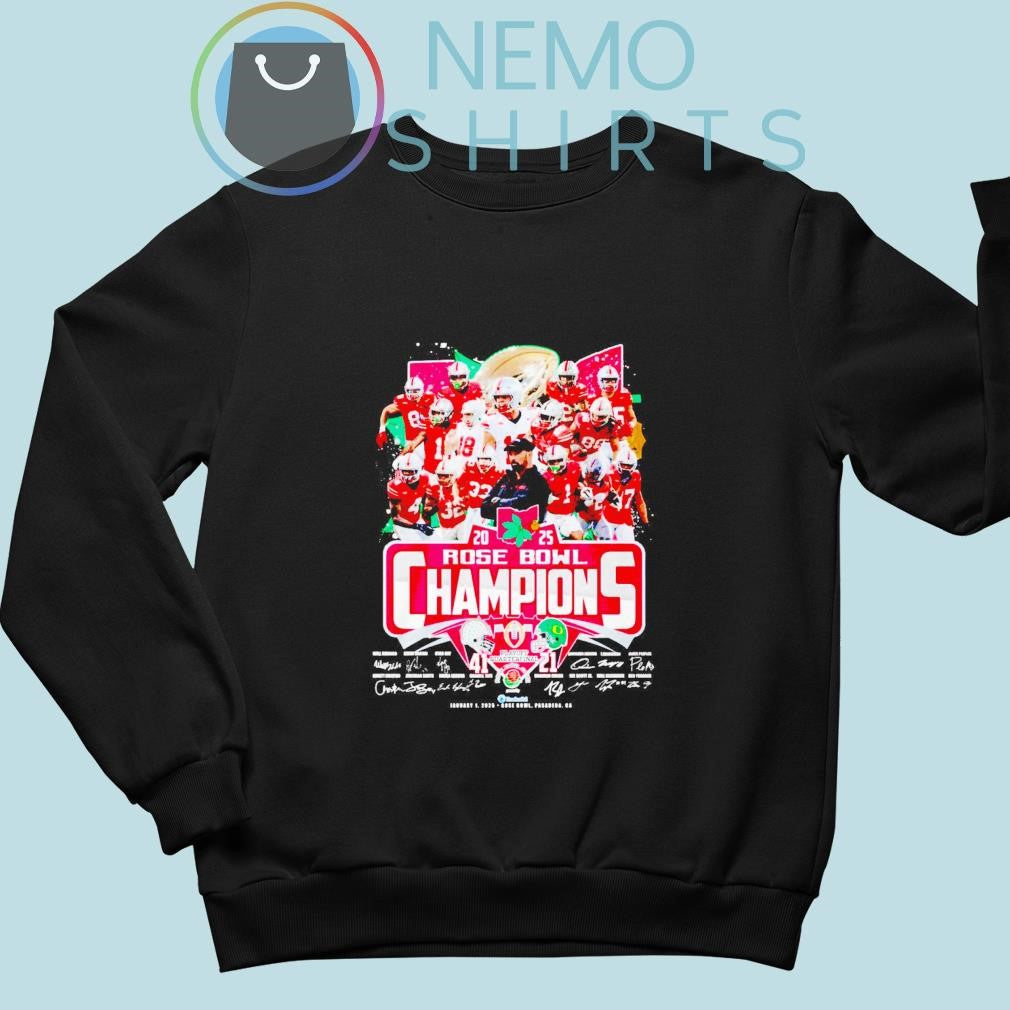 Ohio State Buckeyes 2025 Rose Bowl champions score 41 - Adult & Kids T-Shirts, Sweatshirts & Hoodies apparel design preview 4