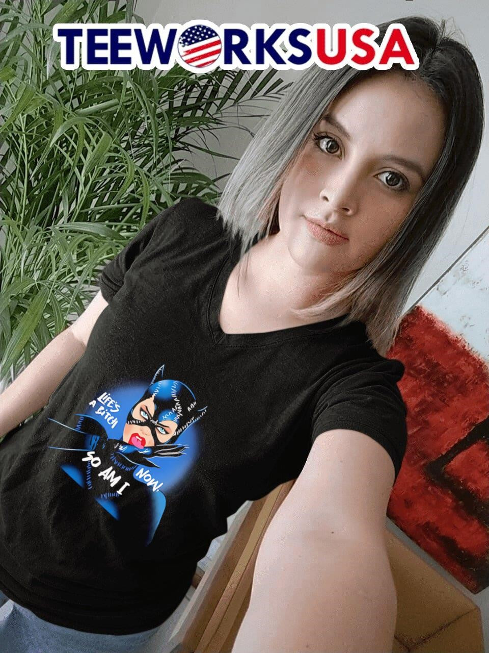 Cat woman Life's a bitch now so am I - Adult & Kids T-Shirts, Sweatshirts & Hoodies apparel design preview 7
