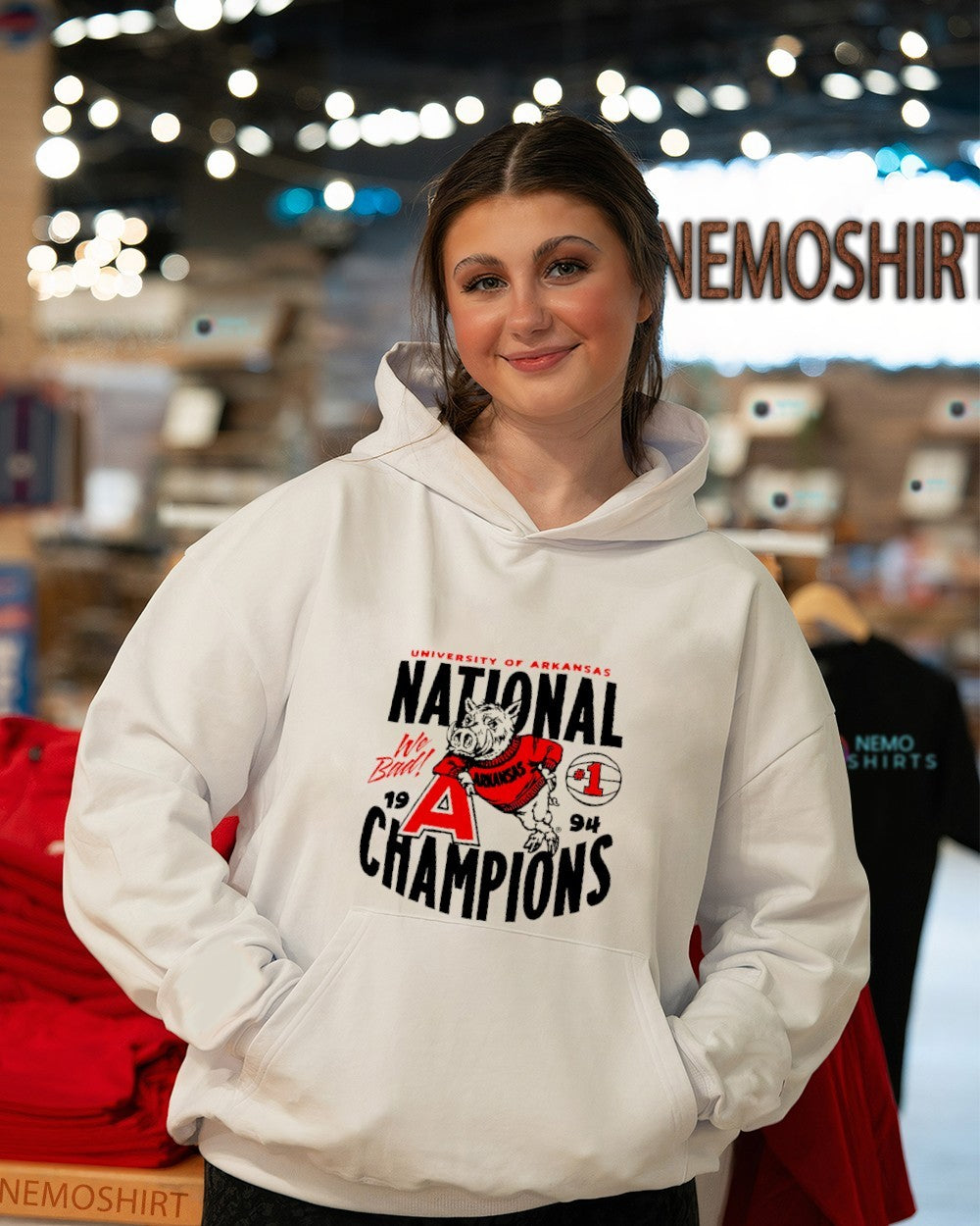 Arkansas Razorbacks national champions we bad 1994 - Adult & Kids T-Shirts, Sweatshirts & Hoodies apparel design preview 3