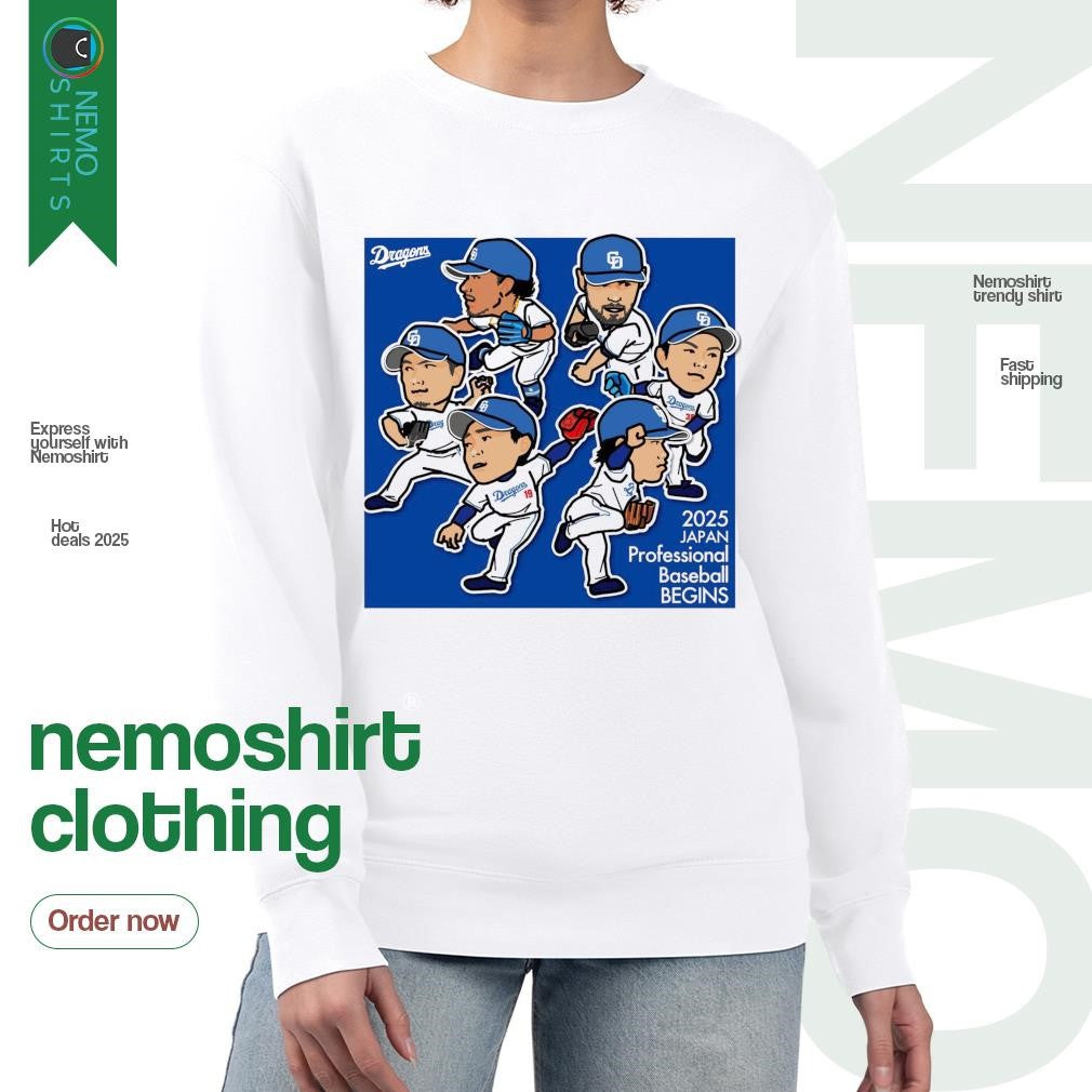 Chunichi Dragons 2025 Japan professional baseball - Adult & Kids T-Shirts, Sweatshirts & Hoodies apparel design preview 4