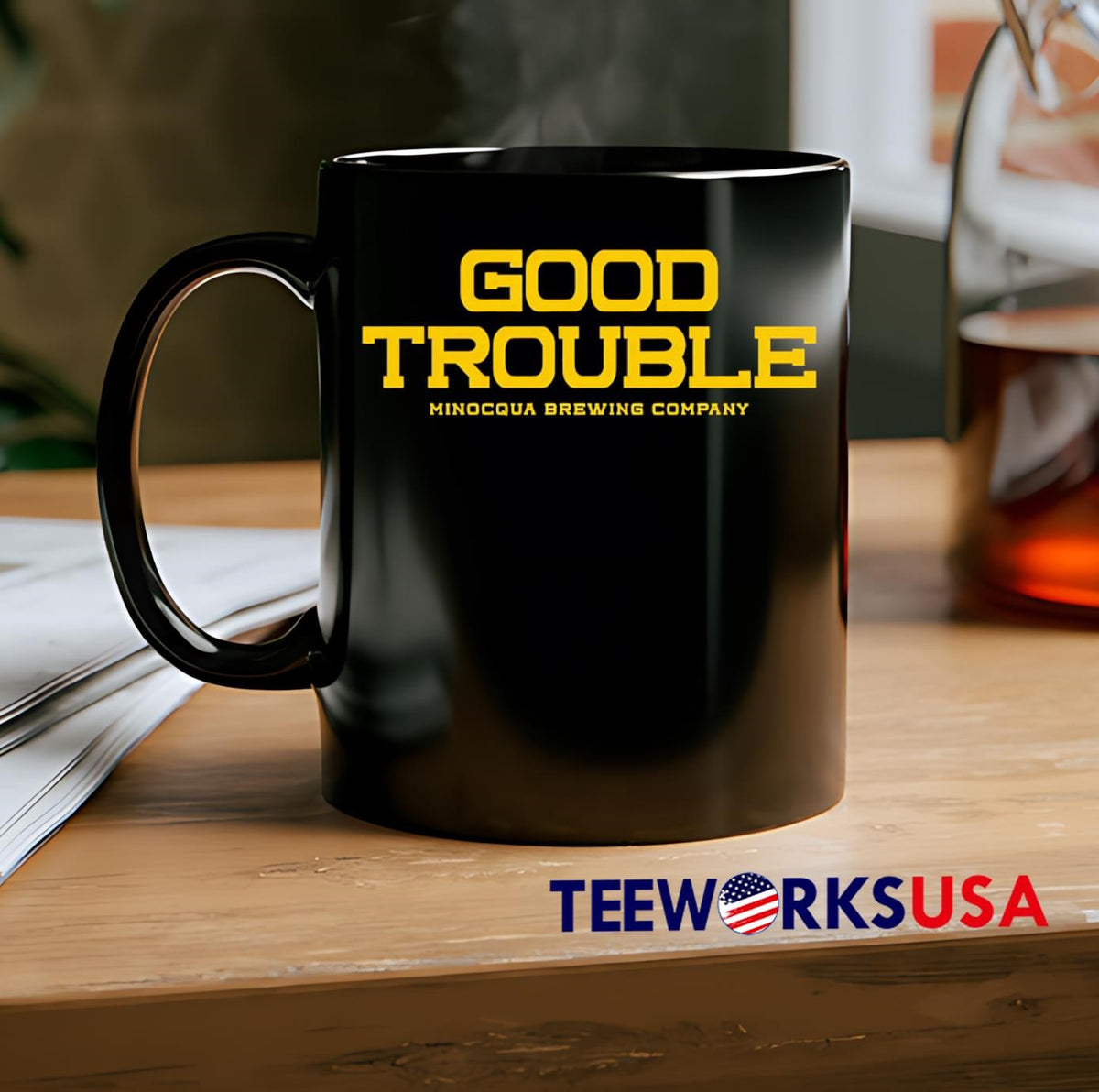 Good Trouble Minocqua Brewing Company - Adult & Kids T-Shirts, Sweatshirts & Hoodies apparel design preview 2