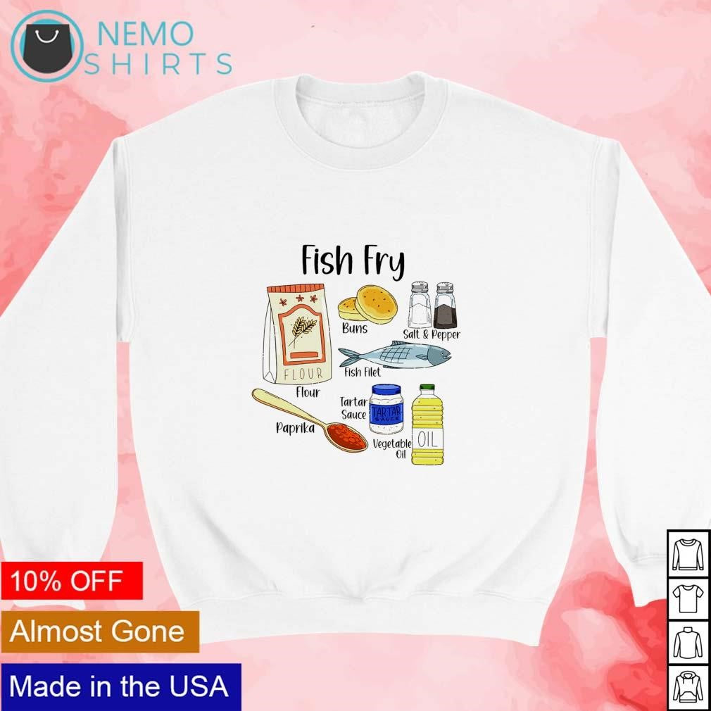Fish fry ingredients - Adult & Kids T-Shirts, Sweatshirts & Hoodies apparel design preview 3