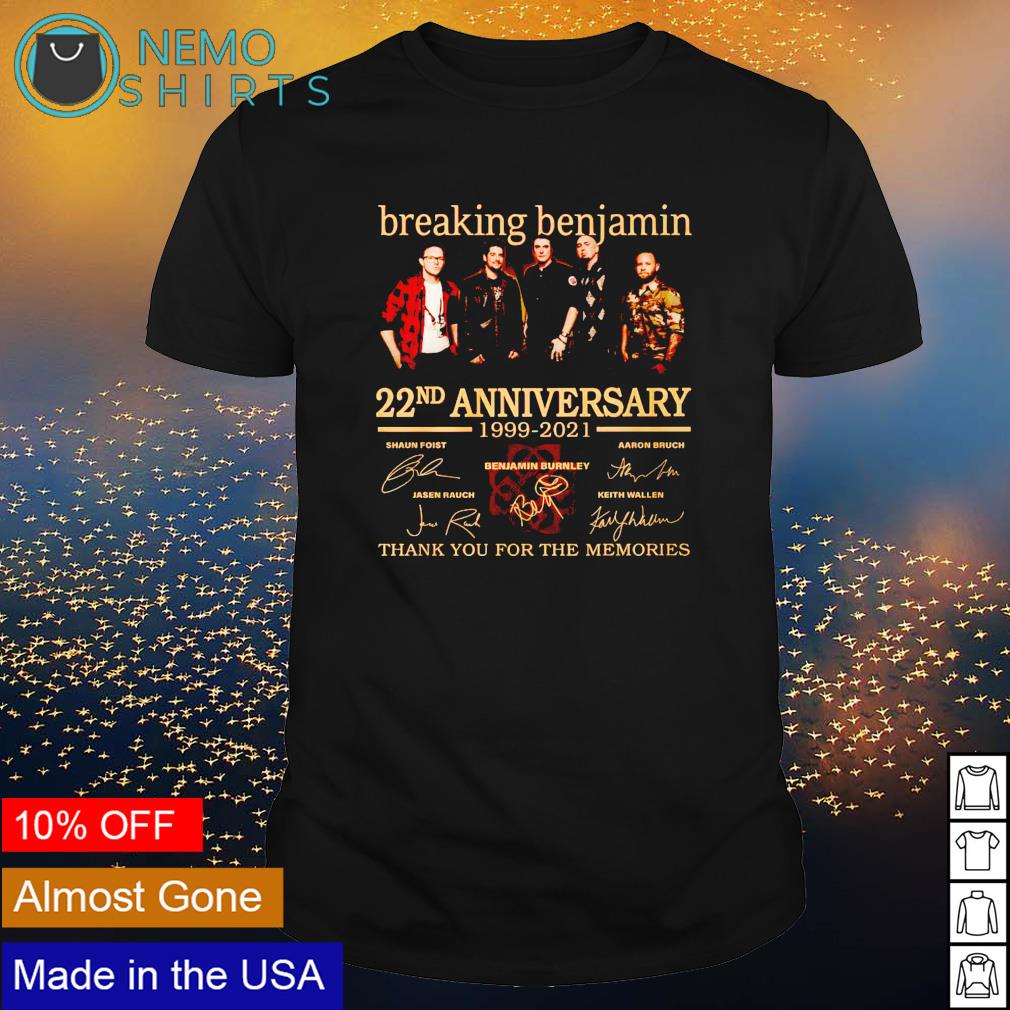 Breaking Benjamin 22nd Anniversary 1999 2021 thank - Adult & Kids T-Shirts, Sweatshirts & Hoodies apparel design preview 1