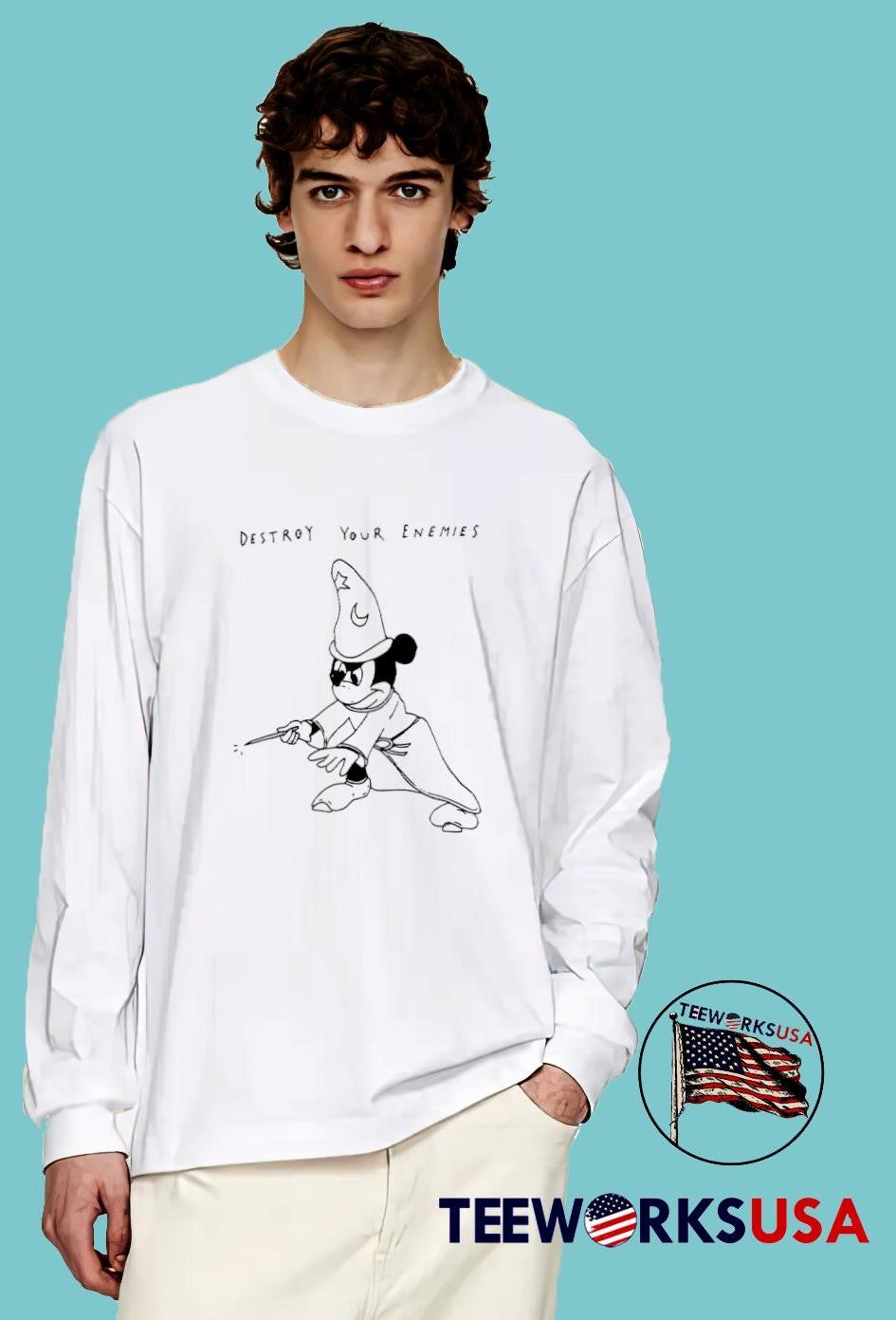 Mickey Mouse destroy your enemies - Adult & Kids T-Shirts, Sweatshirts & Hoodies apparel design preview 4