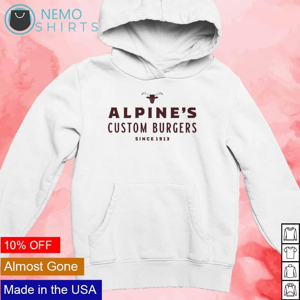 Alpine's custom burgers since 1913 - Adult & Kids T-Shirts, Sweatshirts & Hoodies apparel design preview 2