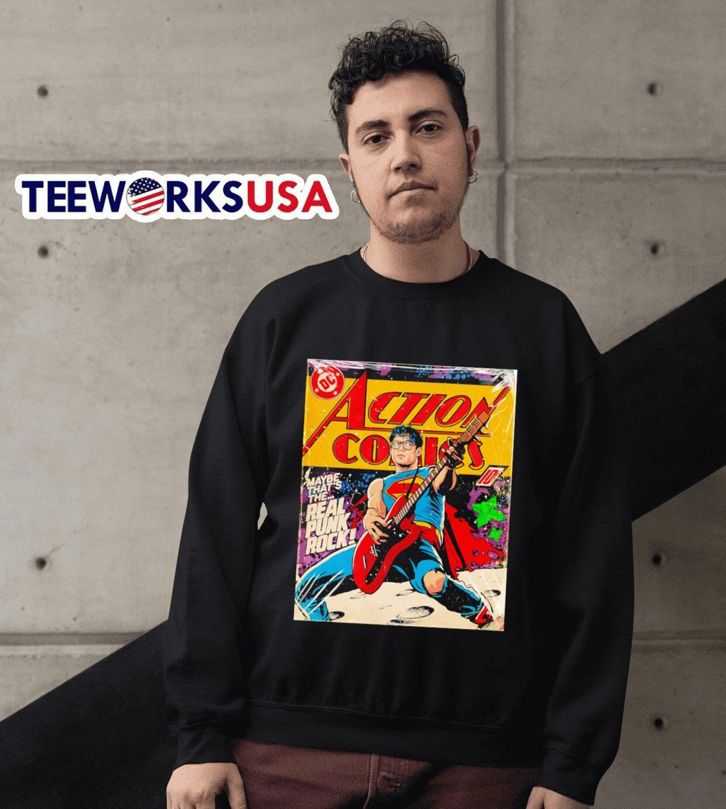 Superman maybe that's the real punk rock - Adult & Kids T-Shirts, Sweatshirts & Hoodies apparel design preview 6