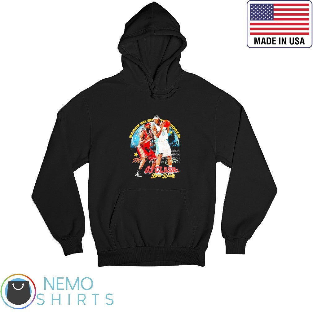 Ready to rule the world 03 clash born LeBron James - Adult & Kids T-Shirts, Sweatshirts & Hoodies apparel design preview 2