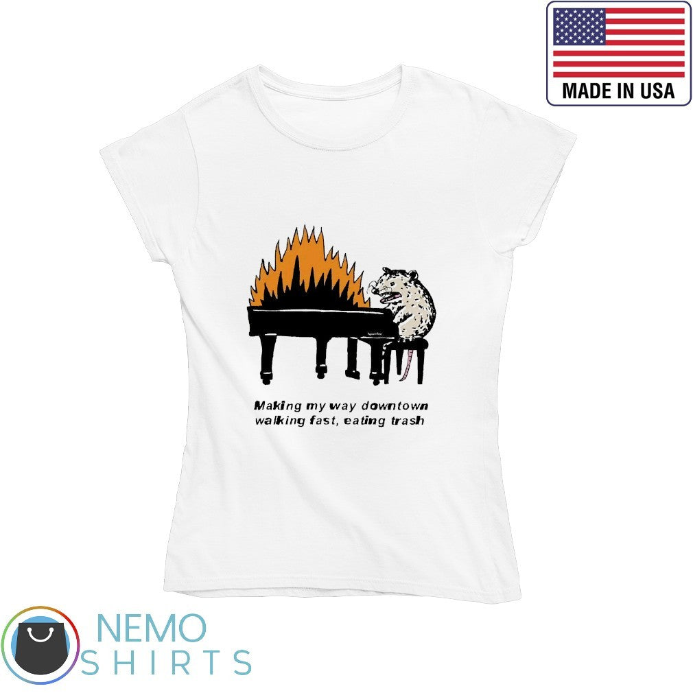 Making my way downtown walking fast eating trash - Adult & Kids T-Shirts, Sweatshirts & Hoodies apparel design preview 4