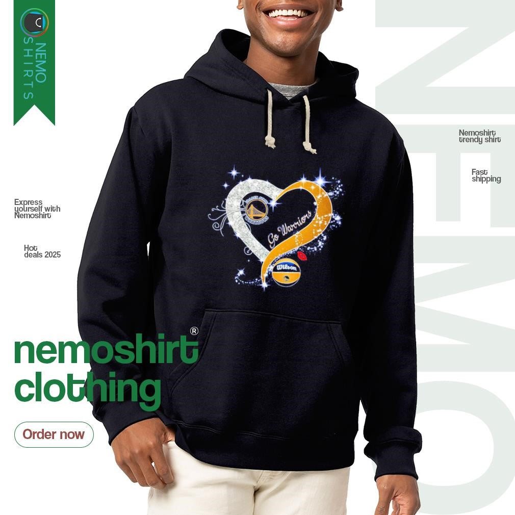 Golden State Warriors logo go heart - Adult & Kids T-Shirts, Sweatshirts & Hoodies apparel design preview 2