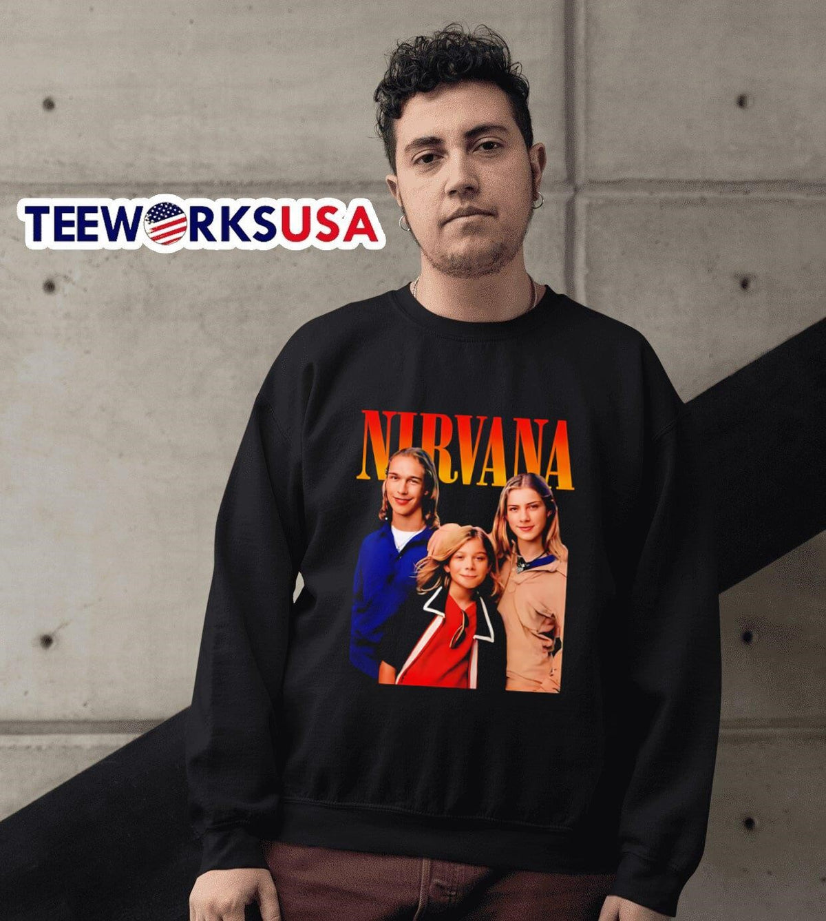 Nirvana Smells Like Hanson Bros - Adult & Kids T-Shirts, Sweatshirts & Hoodies apparel design preview 6