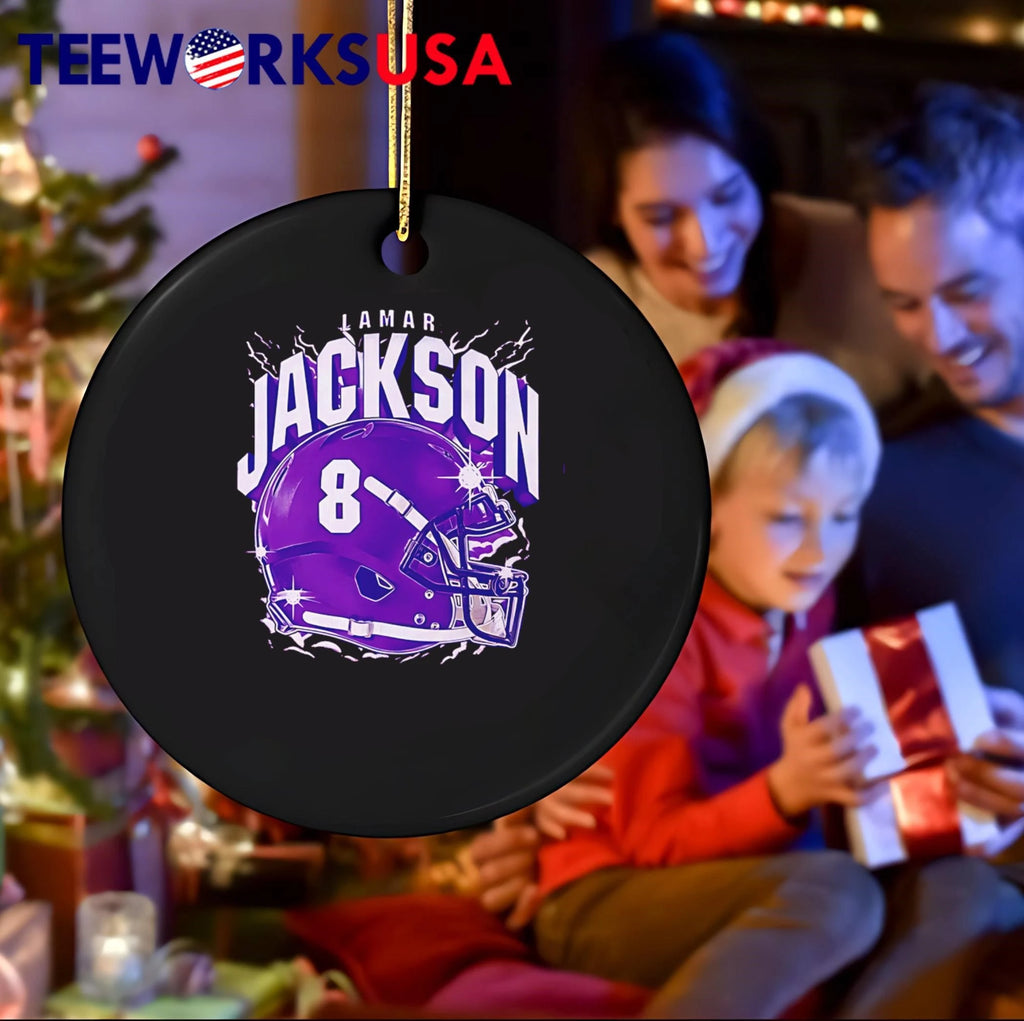 Lamar Jackson Football Helmet 8 Baltimore Ravens - Adult & Kids T-Shirts, Sweatshirts & Hoodies apparel design preview 4
