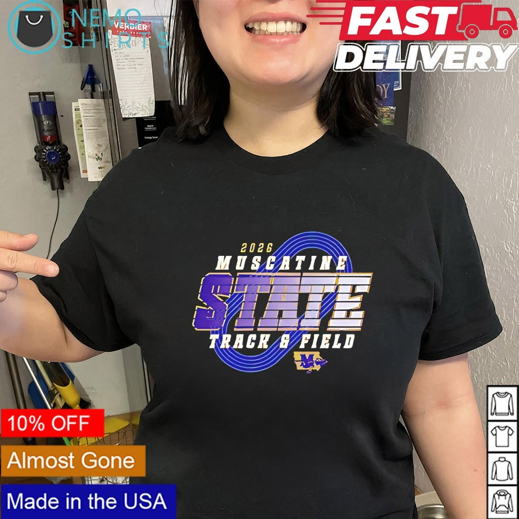 Muscatine Muskies State Track and Field 2026 logo - Adult & Kids T-Shirts, Sweatshirts & Hoodies apparel design preview 2