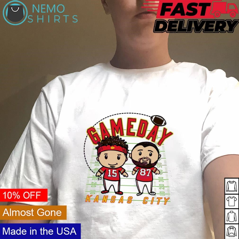 Gameday Kansas City Chiefs Patrick Mahomes and Travis - Adult & Kids T-Shirts, Sweatshirts & Hoodies apparel design preview 4