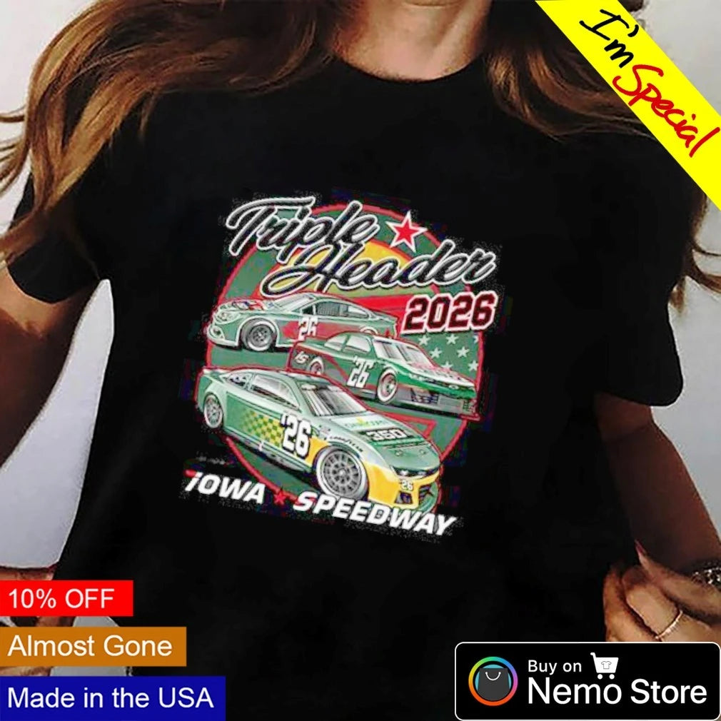 Iowa Speedway Triple Header 2026 - Adult & Kids T-Shirts, Sweatshirts & Hoodies apparel design preview 3
