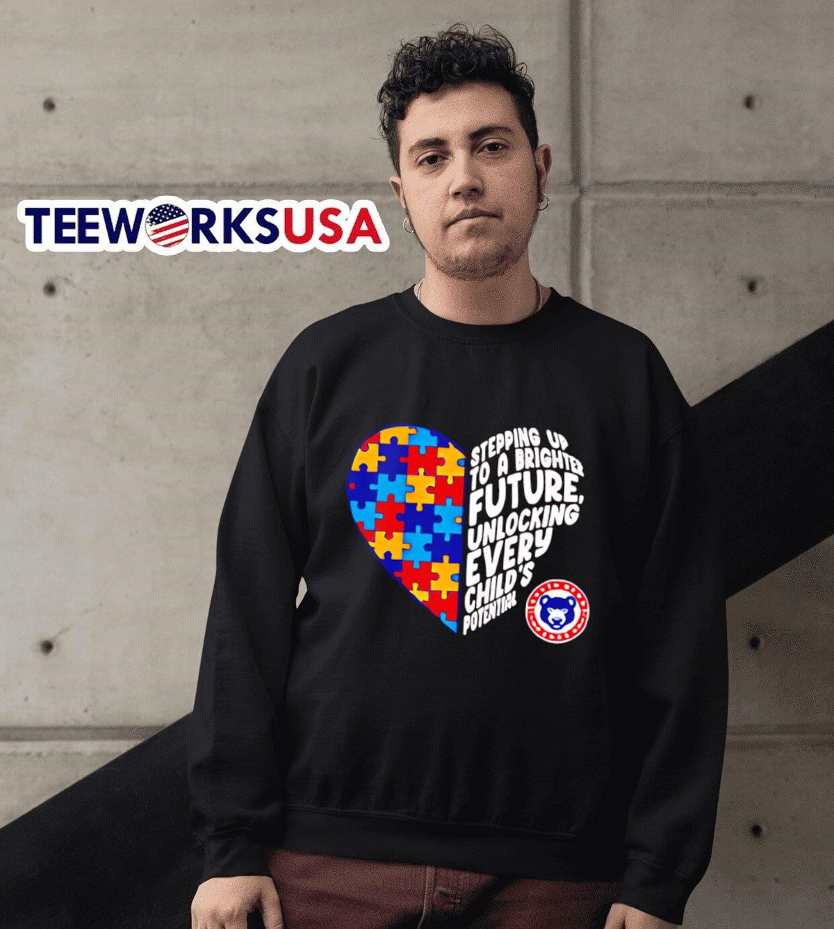 South Bend Cubs stepping up to a brighter future - Adult & Kids T-Shirts, Sweatshirts & Hoodies apparel design preview 6