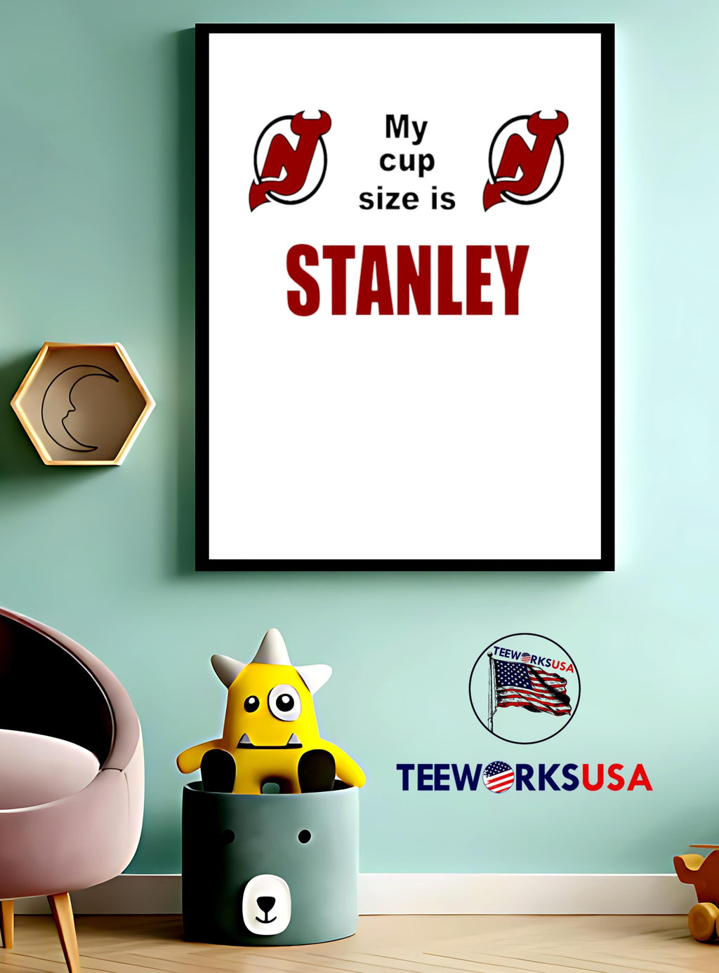 Devils my cup size is stanley special - Adult & Kids T-Shirts, Sweatshirts & Hoodies apparel design preview 3