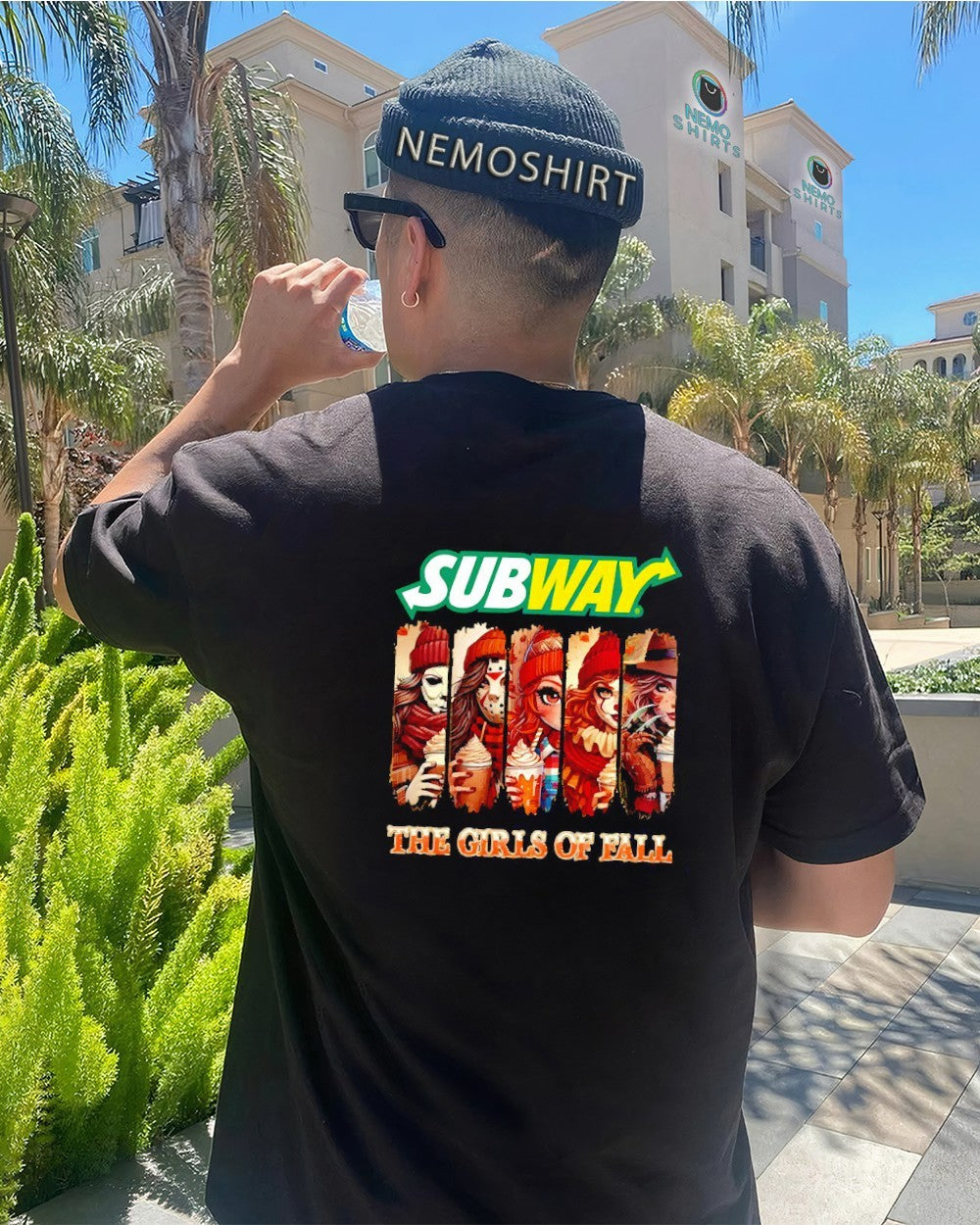 Subway the girls of fall halloween - Adult & Kids T-Shirts, Sweatshirts & Hoodies apparel design preview 4
