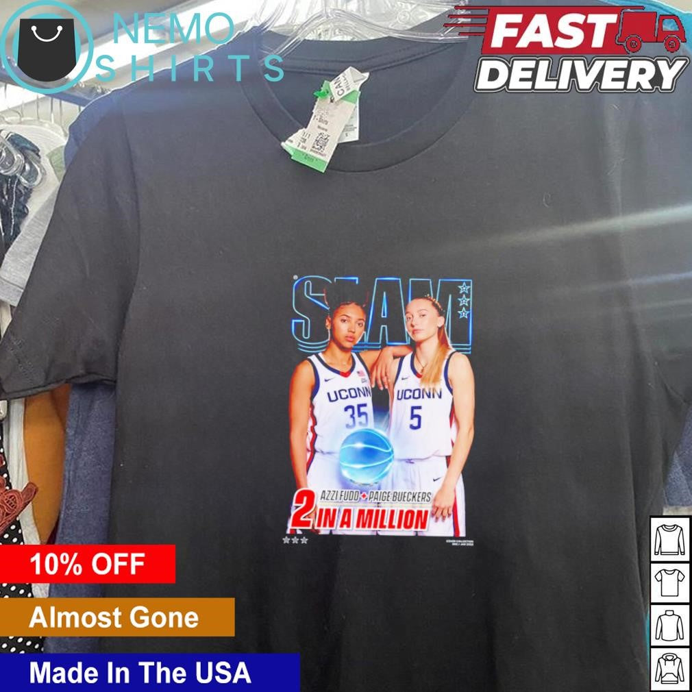 Slam Paige Bueckers and Azzi Fudd 2 in a million - Adult & Kids T-Shirts, Sweatshirts & Hoodies apparel design preview 5
