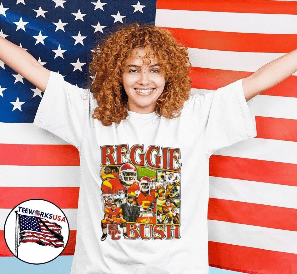 USC Trojans Reggie Bush 5 retro graphic - Adult & Kids T-Shirts, Sweatshirts & Hoodies apparel design preview 4