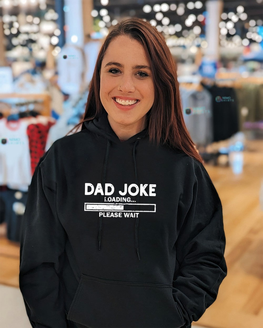 Unisex Dad joke loading please wait Limited-Time - Adult & Kids T-Shirts, Sweatshirts & Hoodies apparel design preview 3