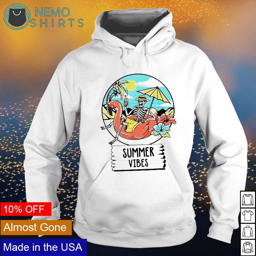 Summer vibes skull skeleton beach - Adult & Kids T-Shirts, Sweatshirts & Hoodies apparel design preview 2