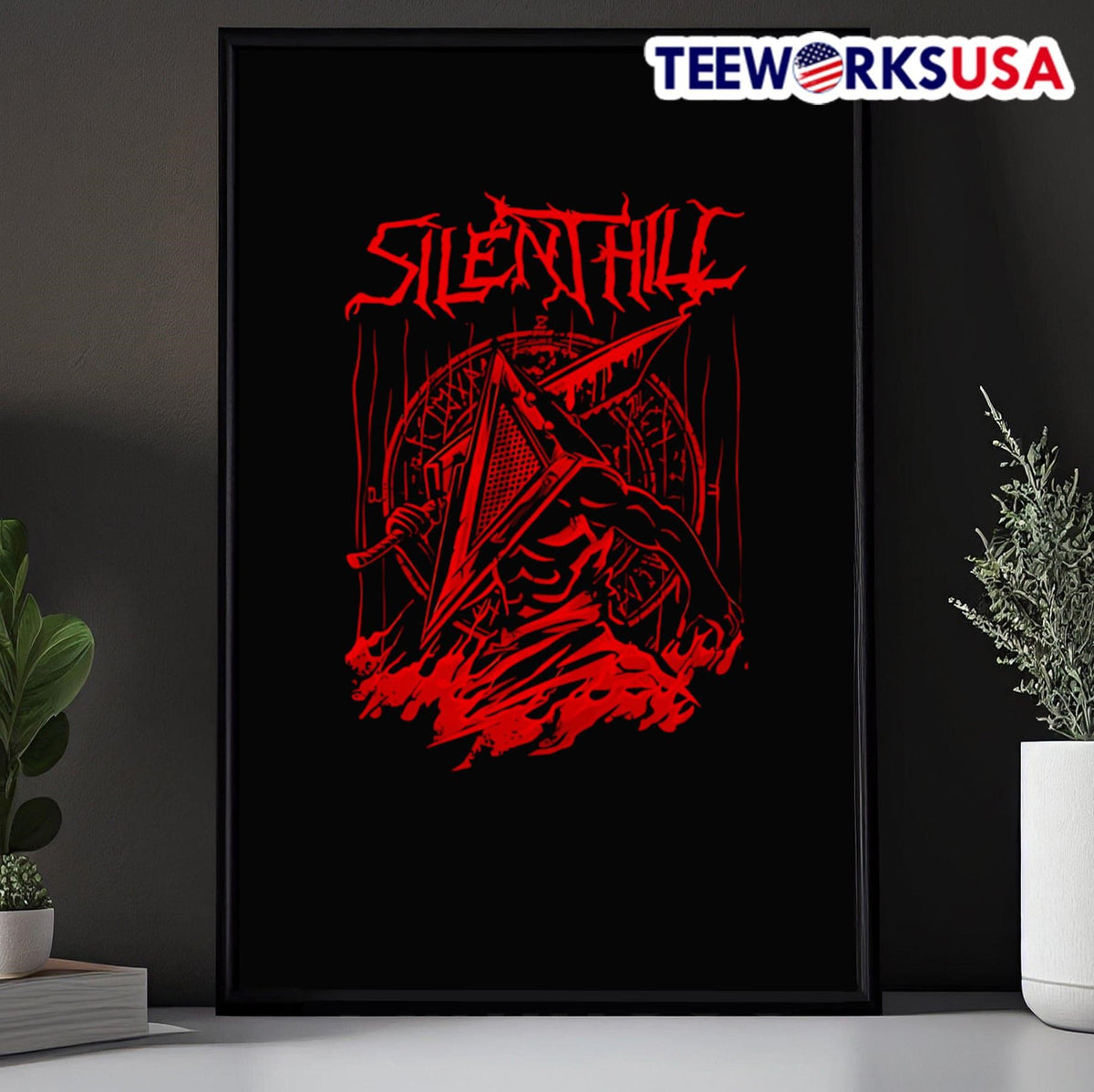 Silent Hill Red Thing Metal - Adult & Kids T-Shirts, Sweatshirts & Hoodies apparel design preview 5