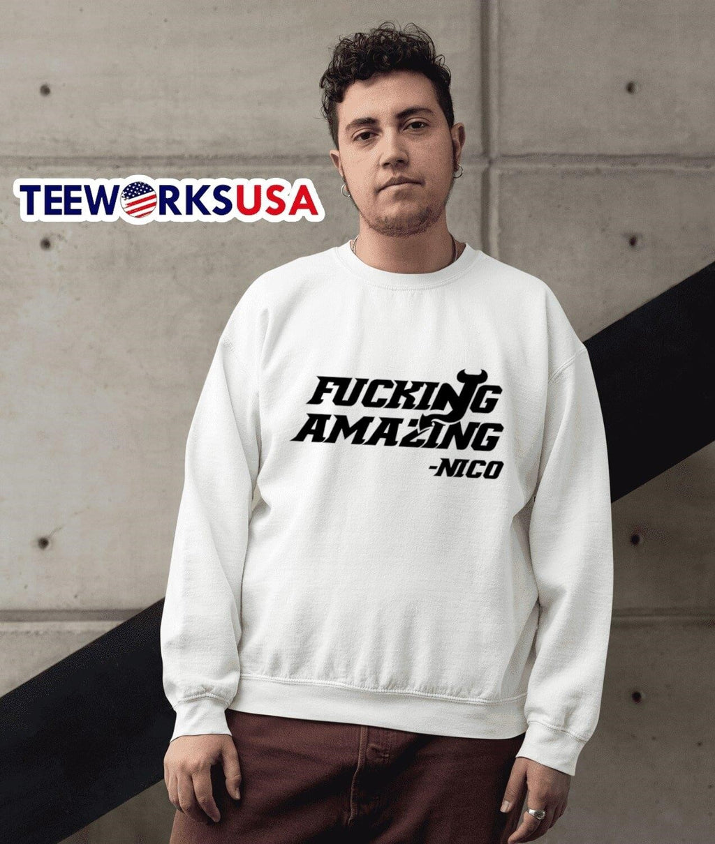 Fucking amazing Nico - Adult & Kids T-Shirts, Sweatshirts & Hoodies apparel design preview 3