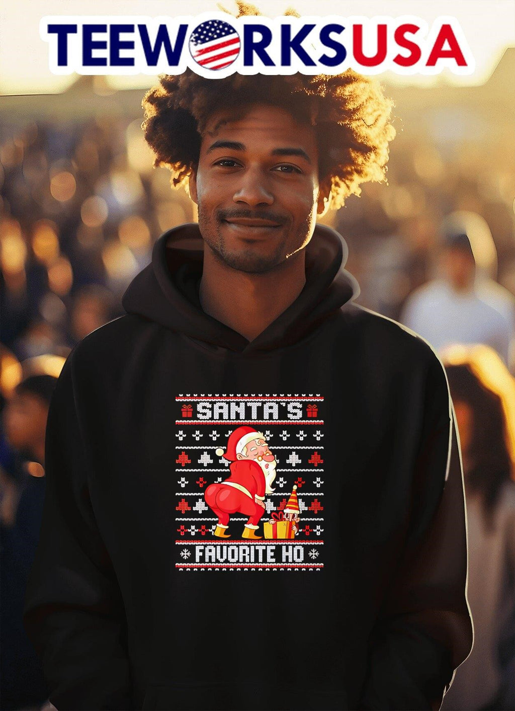 Santa's Favorite Ho Twerking Santa - Adult & Kids T-Shirts, Sweatshirts & Hoodies apparel design preview 2