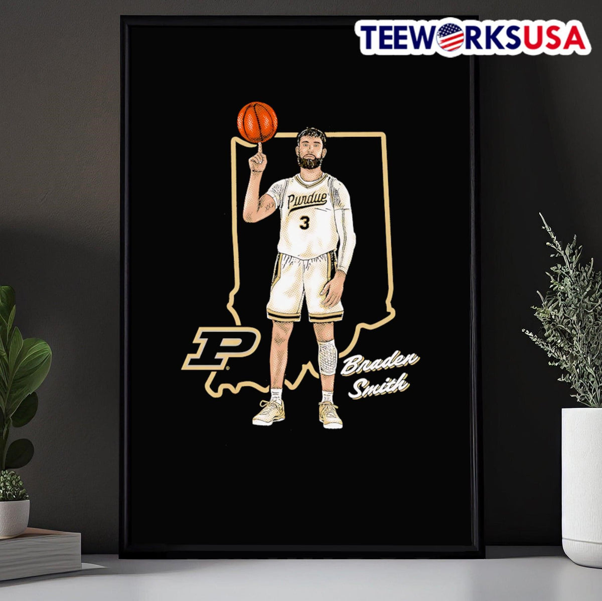 Braden Smith Native Purdue Boilermakers - Adult & Kids T-Shirts, Sweatshirts & Hoodies apparel design preview 5