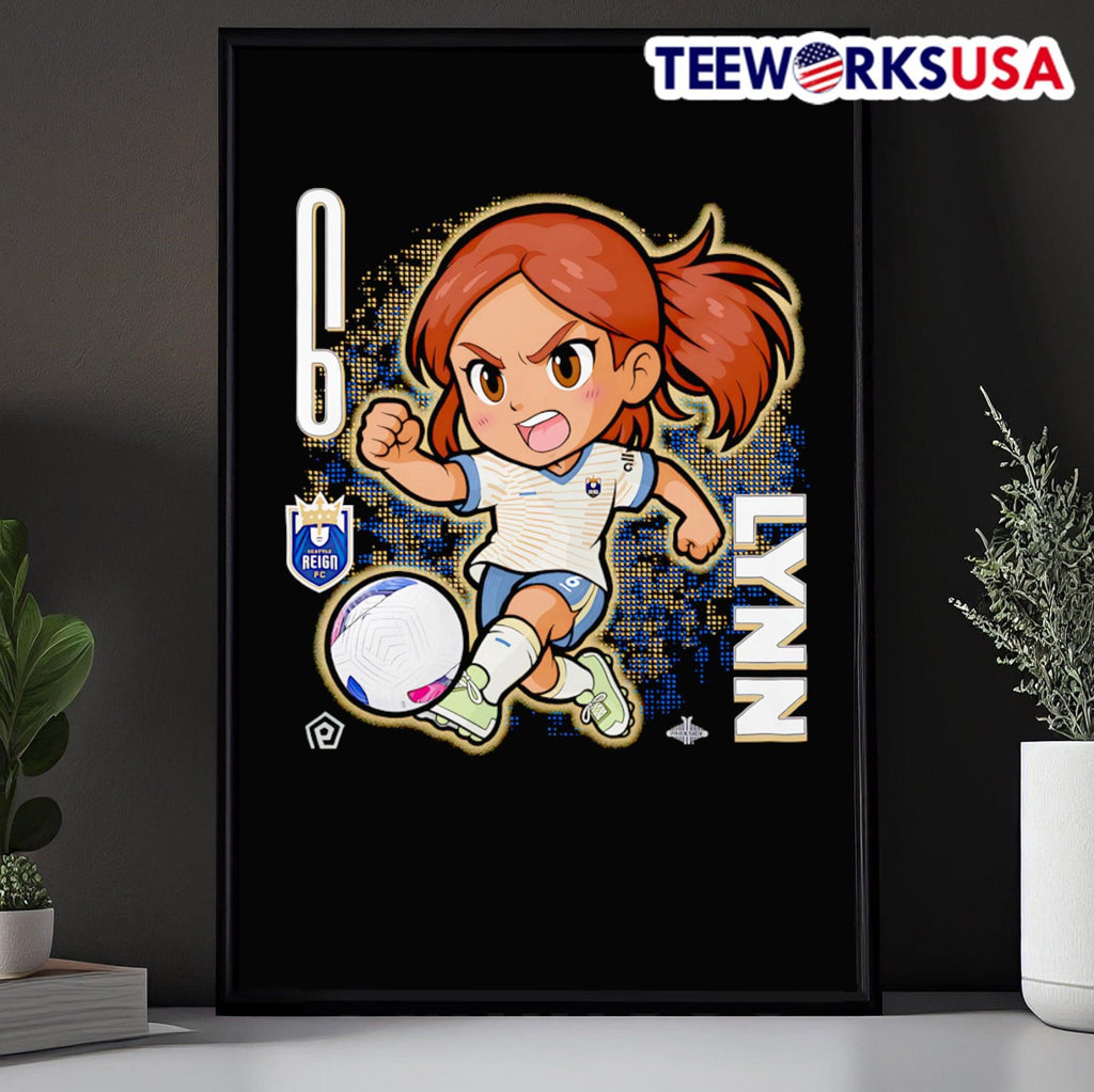 Seattle Reign FC Lynn Biyendolo chibi cartoon - Adult & Kids T-Shirts, Sweatshirts & Hoodies apparel design preview 5