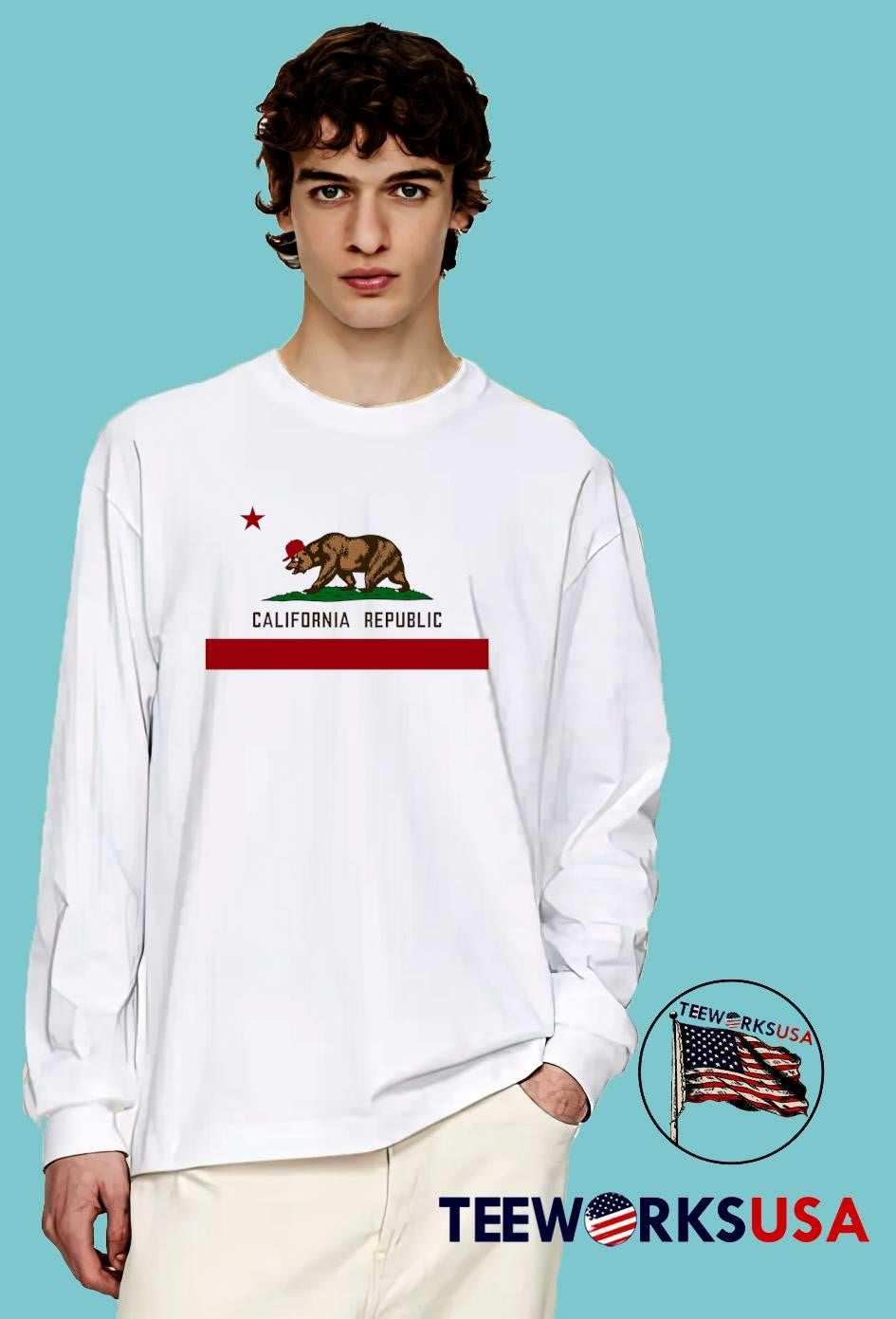 California Republic MAGA Bear - Adult & Kids T-Shirts, Sweatshirts & Hoodies apparel design preview 4