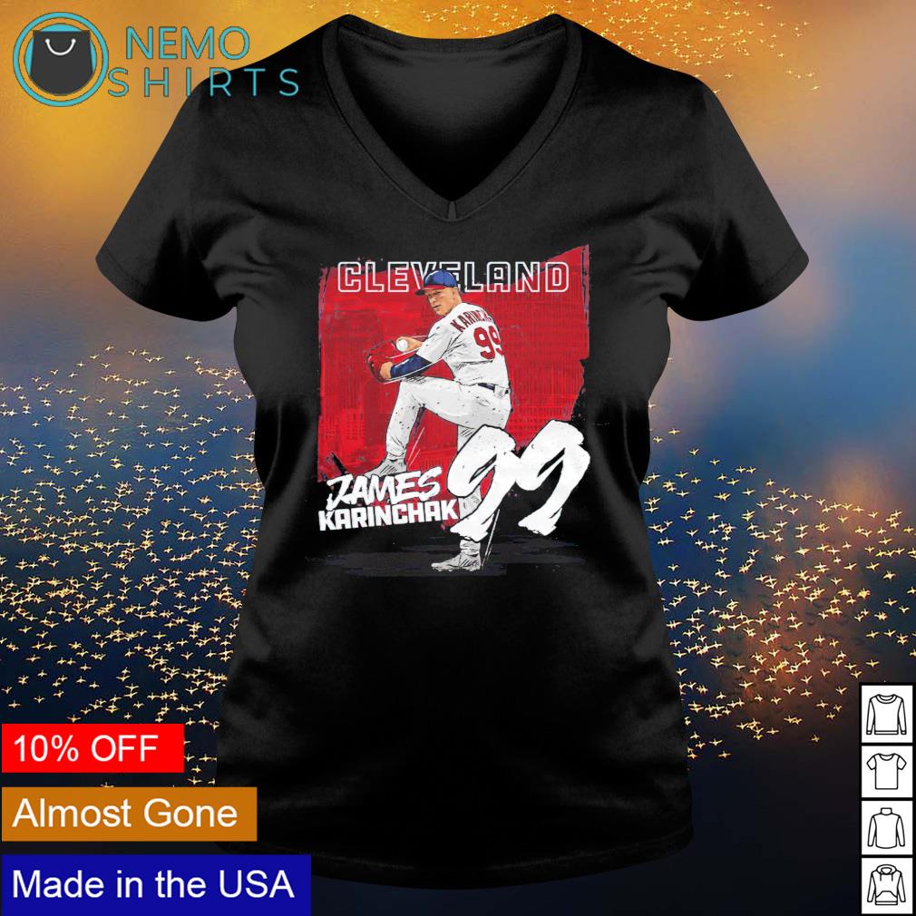 Cleveland Baseball James Karinchak throw the ball - Adult & Kids T-Shirts, Sweatshirts & Hoodies apparel design preview 5
