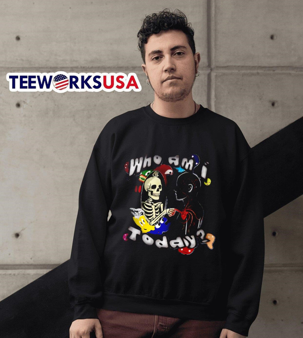 Who am I today skeleton - Adult & Kids T-Shirts, Sweatshirts & Hoodies apparel design preview 6