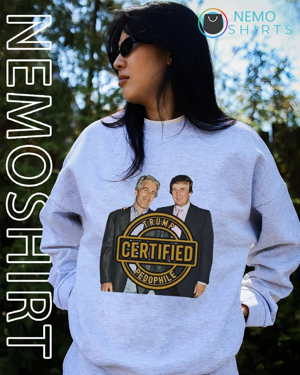 Trump certified pedophile Clinton Epstein Files - Adult & Kids T-Shirts, Sweatshirts & Hoodies apparel design preview 4