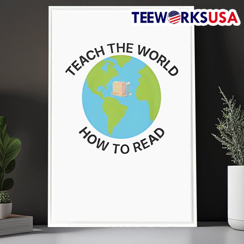 Teach the world how to read - Adult & Kids T-Shirts, Sweatshirts & Hoodies apparel design preview 6
