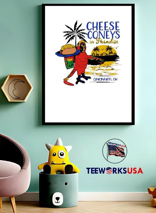 Cheese Coney In Paradise Cincinnati oh sunset - Adult & Kids T-Shirts, Sweatshirts & Hoodies apparel design preview 3