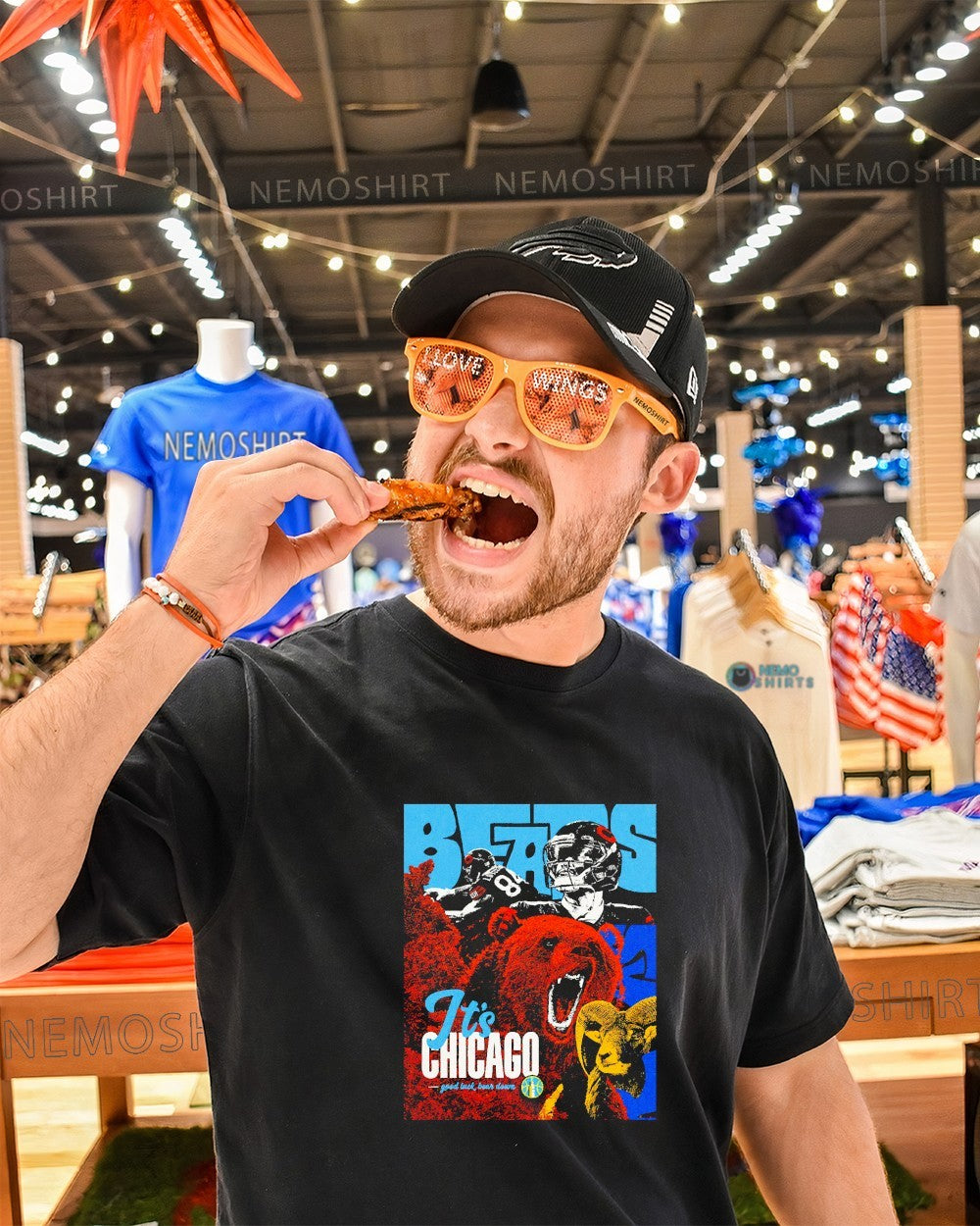 Beat Rams it's Chicago Bears good luck bear down - Adult & Kids T-Shirts, Sweatshirts & Hoodies apparel design preview 1