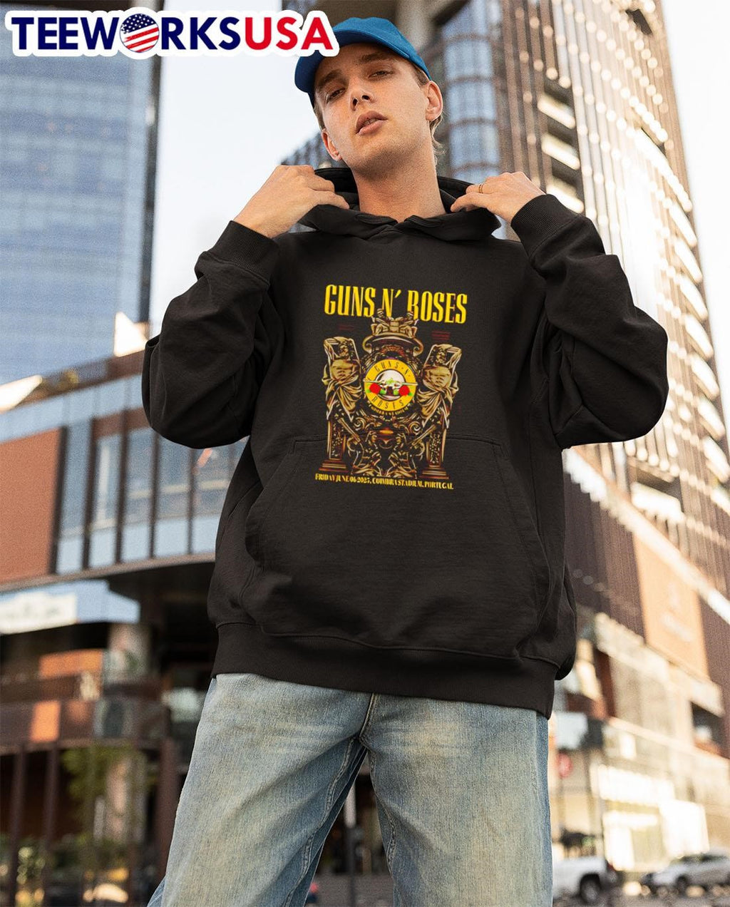 Guns N' Roses Coimbra Stadium Concert 2025 - Adult & Kids T-Shirts, Sweatshirts & Hoodies apparel design preview 3